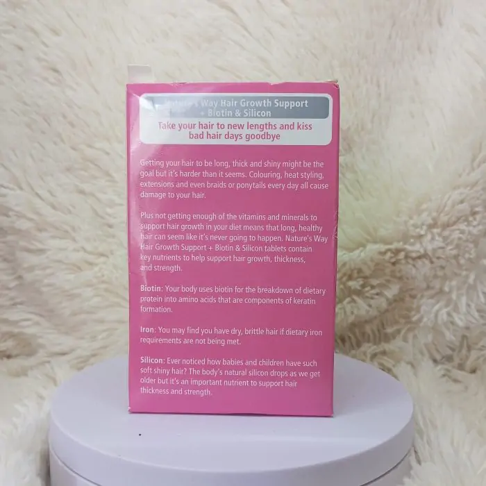 Nature’s Way Hair Growth Support + Biotin & Silicon 30 Tablets - Image 6