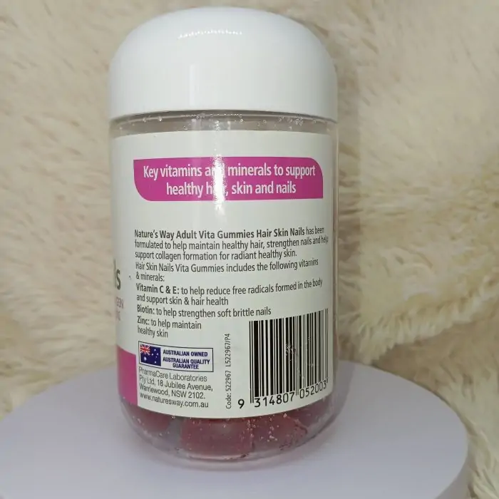 Nature's Way Adult Vita Gummies Hair Skin Nail 60 Gummies - Image 6