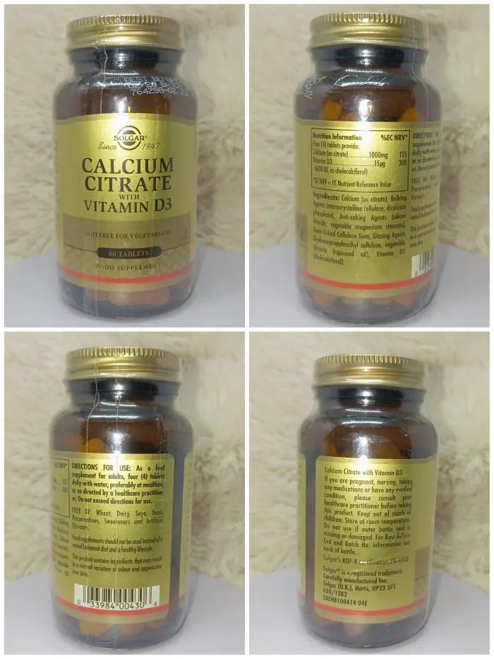 Solgar Calcium Citrate with Vitamin D3 60 Tablets - Image 3