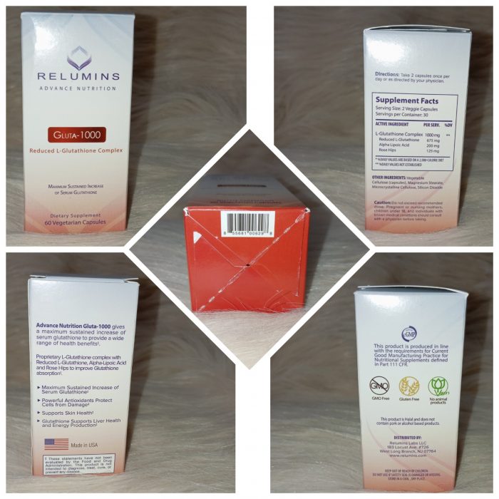 Relumins L Glutathione Supplement Complex - Reduced Glutathione 1000mg with Alpha Lipoic Acid & Rose HIPS , 60 Caps - Image 5