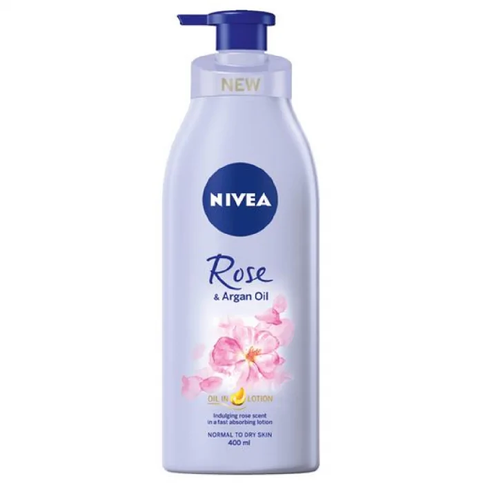 Nivea Rose & Argan Oil in Lotion 400ml - Image 1