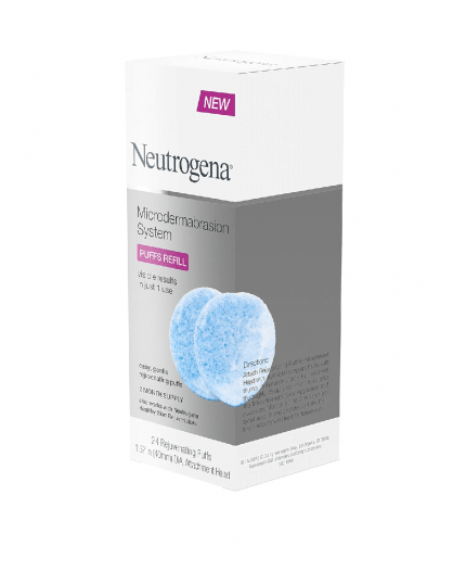 Neutrogena Microdermabrasion System Puff Refills, Exfoliator face scrub with Glycerin, wrinkle remover