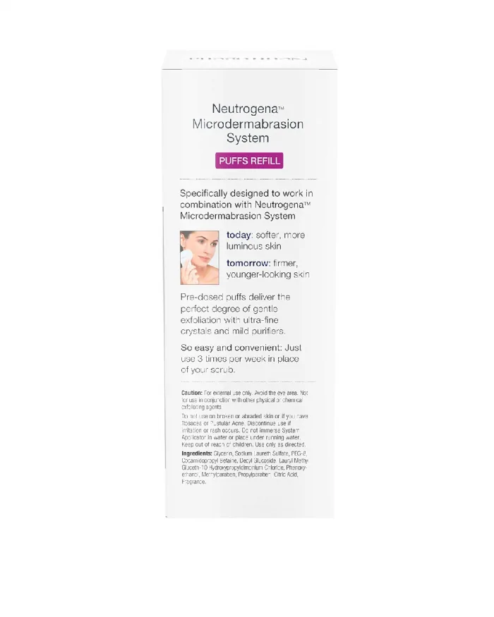 Neutrogena Microdermabrasion System Puff Refills, Exfoliator face scrub with Glycerin, wrinkle remover - Image 3