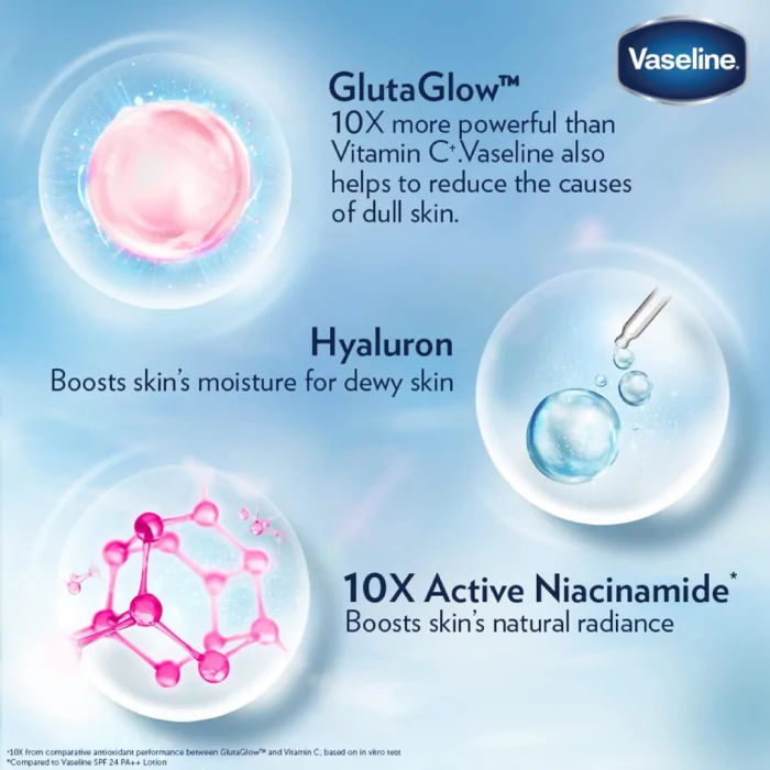 Vaseline Healthy Bright Gluta-Hya Serum Burst Lotion Dewy Radiance 70ml - Image 4