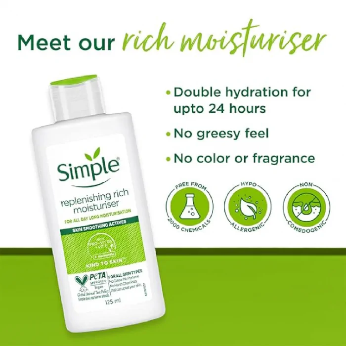Simple Replenishing Rich Moisturiser 125ML - Image 2