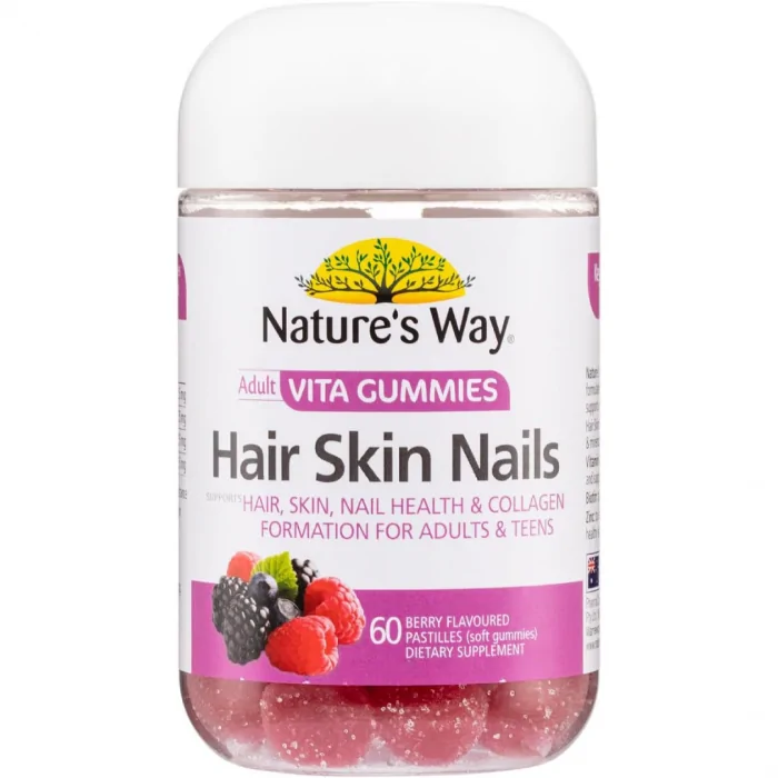Nature's Way Adult Vita Gummies Hair Skin Nail 60 Gummies - Image 1