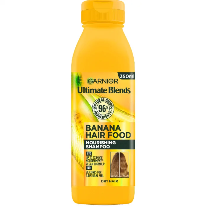 Garnier Ultimate Blends Banana Hair Food Nourishing Shampoo for Dry Hair, 350ml - Image 1