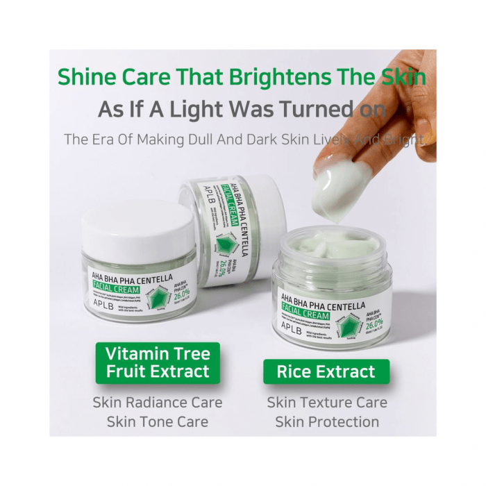 APLB AHA BHA PHA Centella Facial Cream 55ml - Image 2