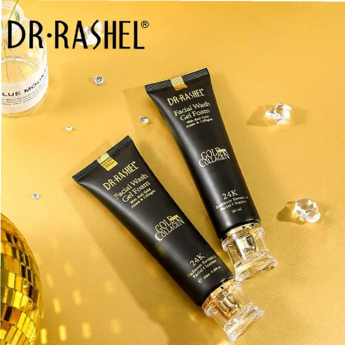 Dr. Rashel 24K Gold Collagen Facial Wash Gel Foam 100 ml - Image 2