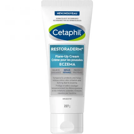 Cetaphil Restoraderm Flare-Up Cream, 48 Hour Hydration For Dry and Eczema Prone Skin, Fragrance Free, 227g