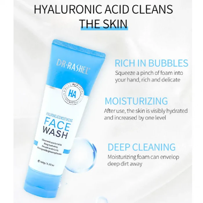 Dr.Rashel Hyaluronic Acid Moisturizing Face Wash 100g - Image 4