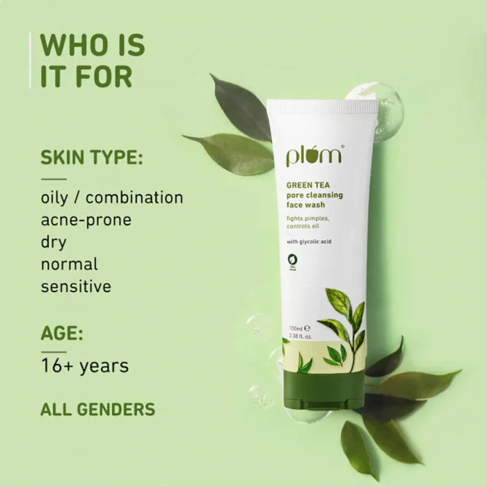 Plum Green Tea Pore Cleansing Face Wash 100ml - Image 2