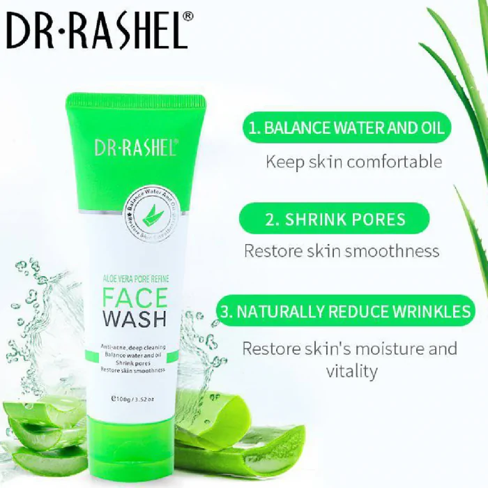 Dr. Rashel Aloe Vera Pore Refine Face Wash 100ml - Image 4