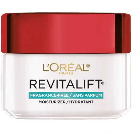 L'oreal Paris Revitalift Anti Aging Face and Neck Cream, Smoothing and Firming Moisturizer for 24HR Hydration, Fragrance Free 50ml