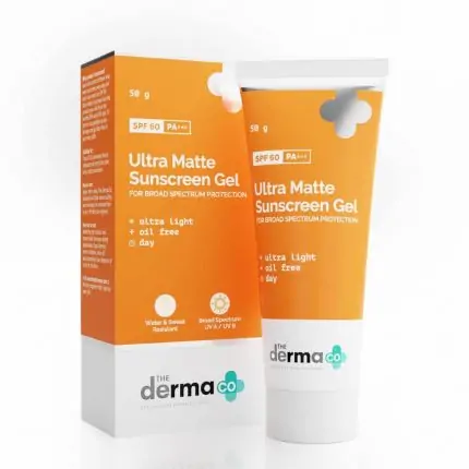 The Derma Co Ultra Matte Sunscreen Gel with SPF 60, 50g