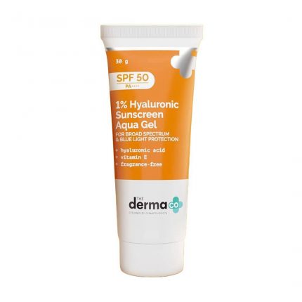 The Derma Co 1% Hyaluronic Sunscreen Aqua Gel SPF 50, 50g