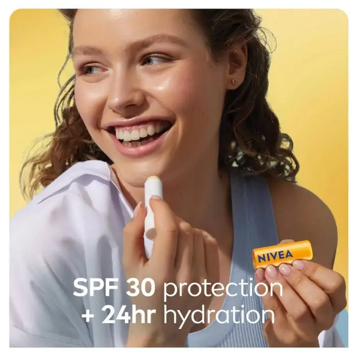 NIVEA Sun Caring Lip Balm Sticks with SPF 30, Duo Pack (2 x 4.8 g) - Image 3