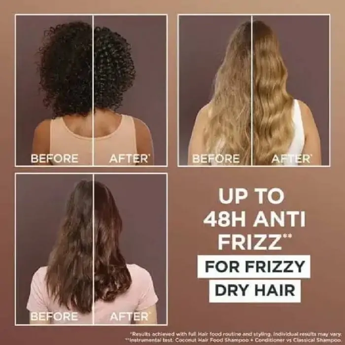 Garnier Ultimate Blends Smoothing Hair Food Coconut Shampoo 350ml - Image 2