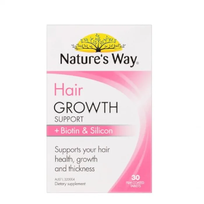 Nature’s Way Hair Growth Support + Biotin & Silicon 30 Tablets - Image 1