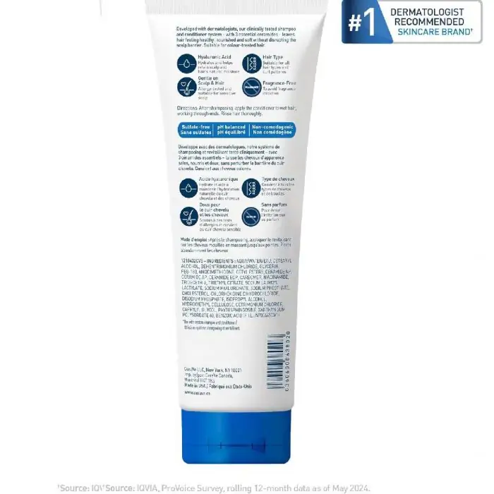 CeraVe Gentle Hydrating Conditioner for Dry Hair 266ml - Image 2