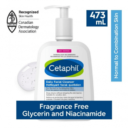 Cetaphil Daily Facial Cleanser, Fragrance Free, 473ml