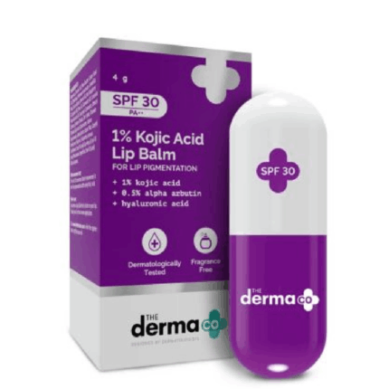 The Derma Co SPF 30 Lip Balm with 1% Kojic Acid 4g