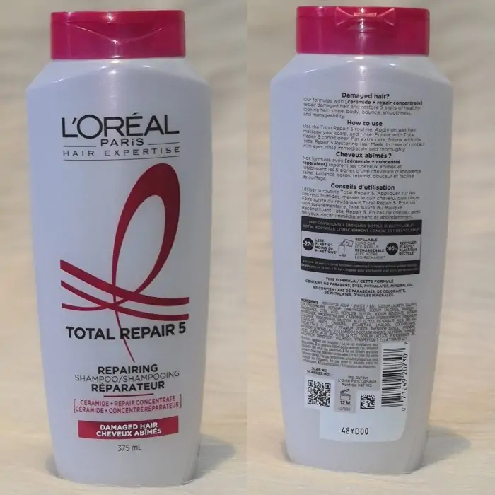L'oreal Paris Total Repair 5 Repairing Shampoo 375ml - Image 4
