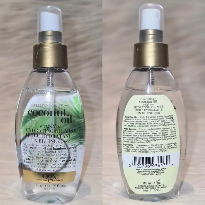 OGX Nourishing + Coconut Oil Weightless Hydrating Oil 118 ml - Image 3