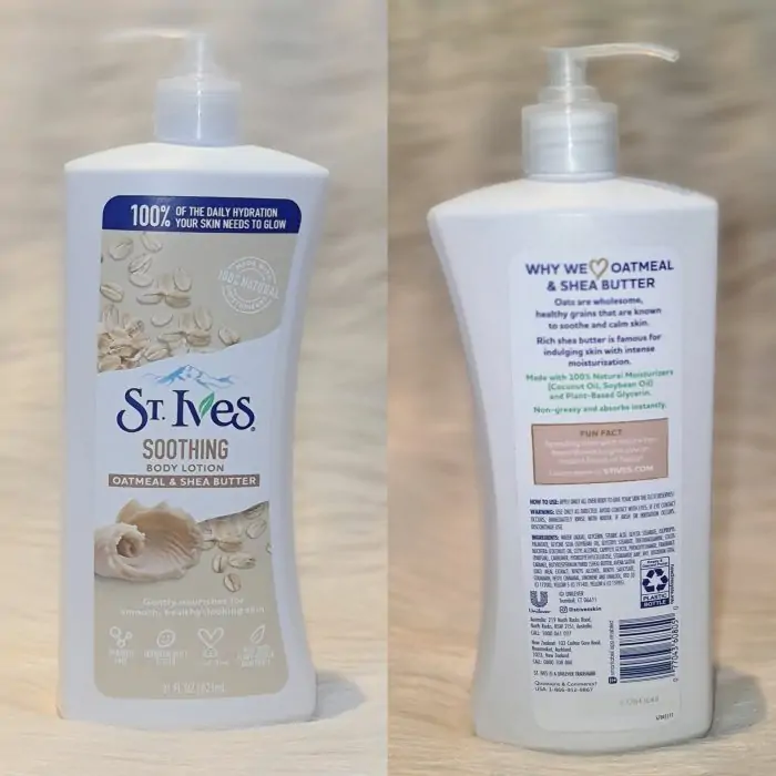 St. Ives Soothing Body Lotion With Oatmeal & Shea Butter 621ml - Image 5