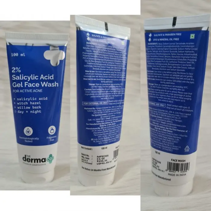 The Derma Co. 2% Salicylic Acid Gel Face Wash 100ml - Image 5