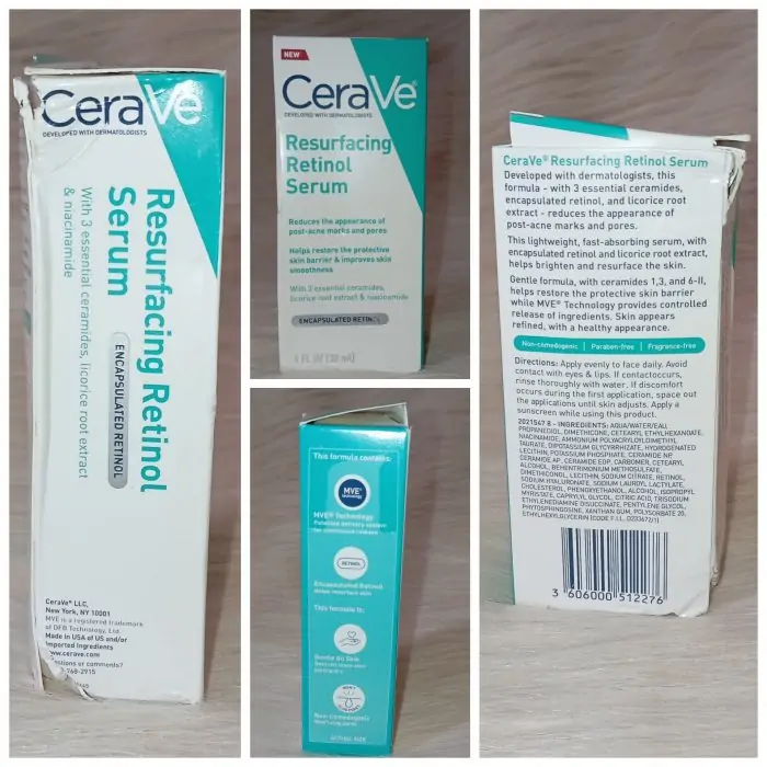 (Discounted Product ) CeraVe Po-re Refining, Resurfacing, Brigh-Ten-ing Retinol Facial Serum 30ml - Image 2