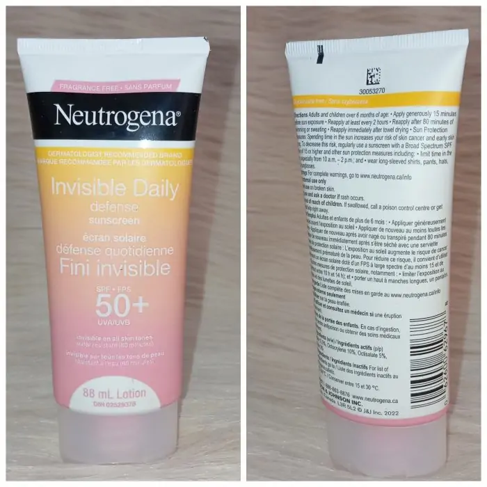 Neutrogena Invisible Daily Defense Fragrance Free Sunscreen Lotion SPF 50+, 88 mL - Image 5