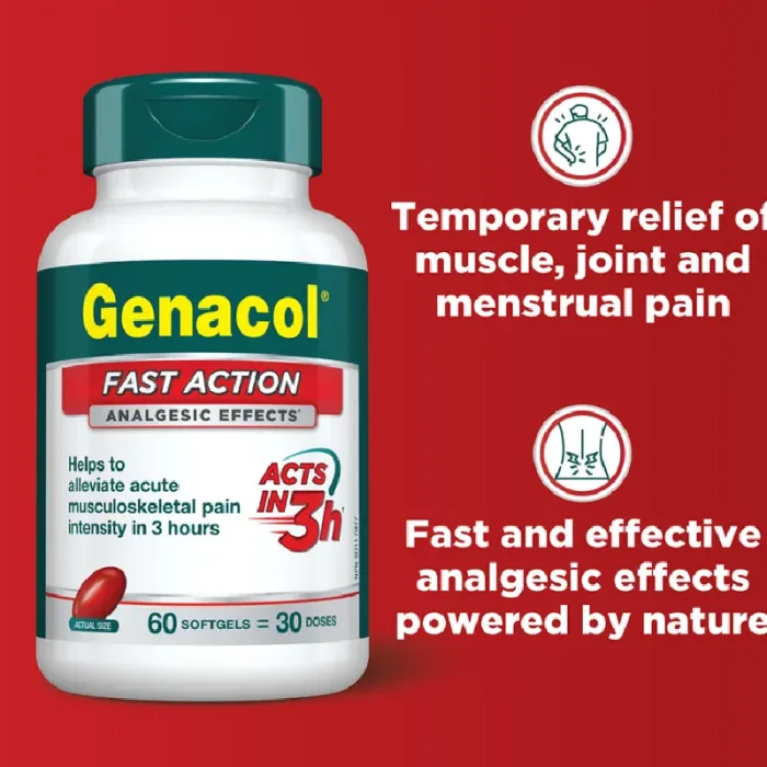 (Discounted Product ) Genacol Fast Action Analgesic Effects 60 Softgels - Image 3