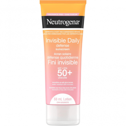 Neutrogena Invisible Daily Defense Fragrance Free Sunscreen Lotion SPF 50+, 88 mL