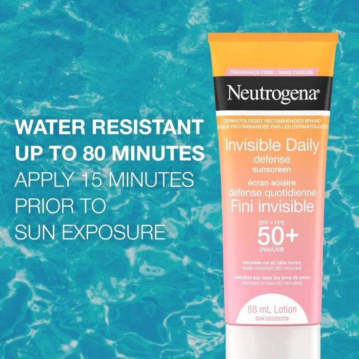 Neutrogena Invisible Daily Defense Fragrance Free Sunscreen Lotion SPF 50+, 88 mL - Image 2
