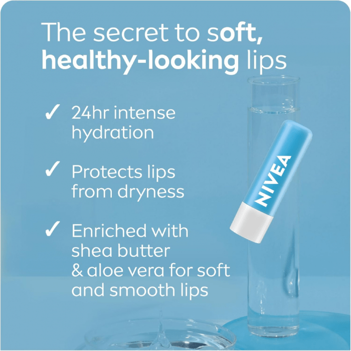 NIVEA Hydro Care Lip Balm Sticks, Duo Pack (2 x 4.8 g)