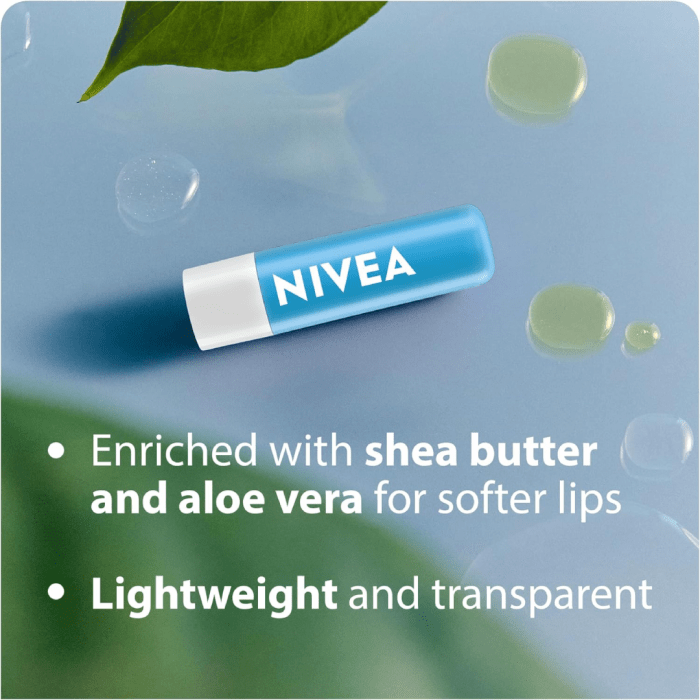 NIVEA Hydro Care Lip Balm Sticks, Duo Pack (2 x 4.8 g)