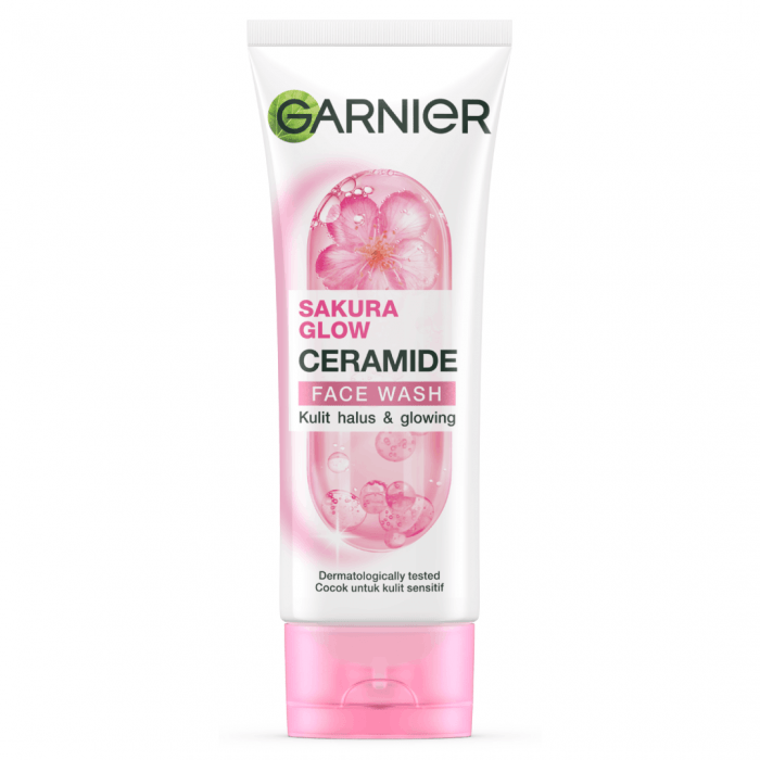 Garnier Sakura Glow Ceramide Face Wash 100 ml ( Packaging May Vary ) - Image 1