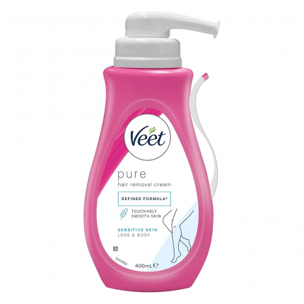 veet pure hair removal cream legs & body for sensitive skin 400ml