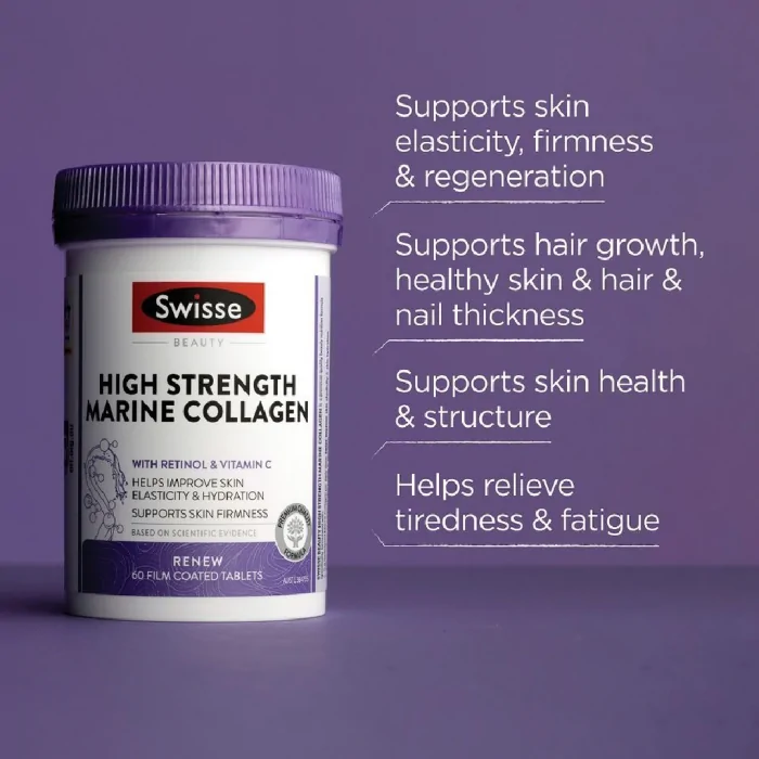 Swisse Beauty High Strength Marine Collagen 60 Tablets - Image 3