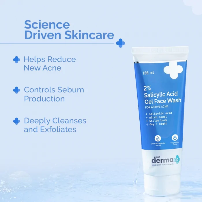 The Derma Co. 2% Salicylic Acid Gel Face Wash 100ml - Image 2