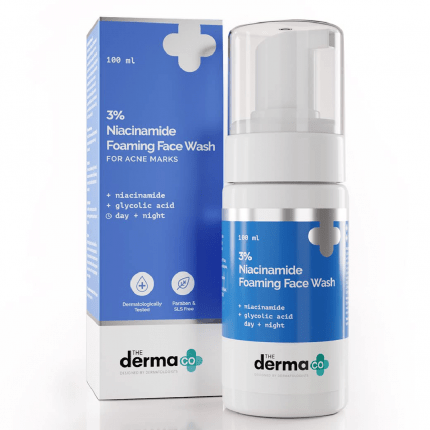 The Derma Co 3% Niacinamide Foaming Face Wash for Acne Marks 100ml