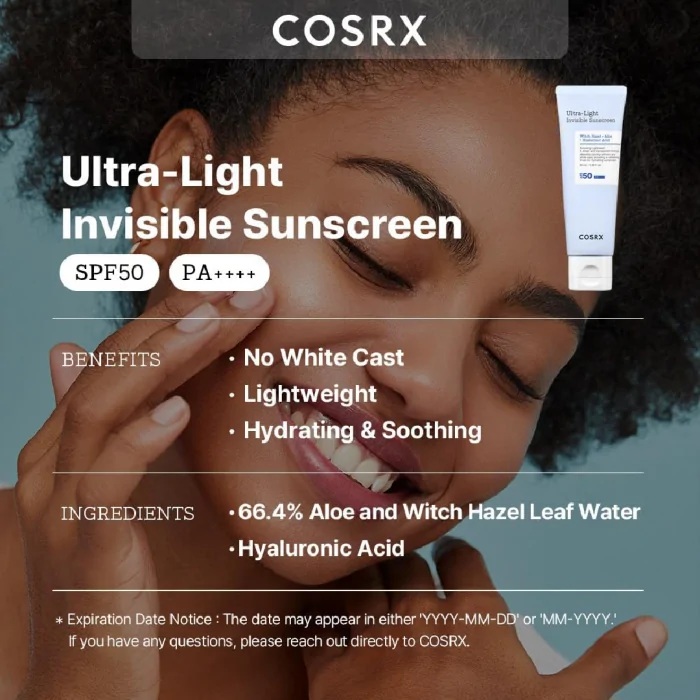 COSRX Ultra-Light Invisible Sunscreen SPF 50