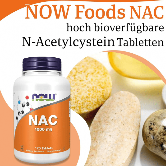Now NAC 1000 mg 120 Tablets