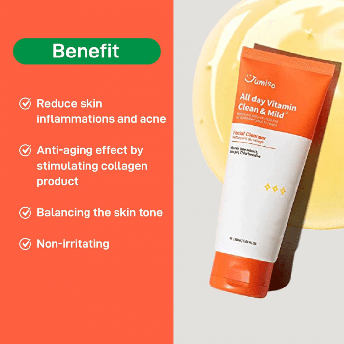 JUMISO All day VITAMIN Clean & Mild Facial Cleanser