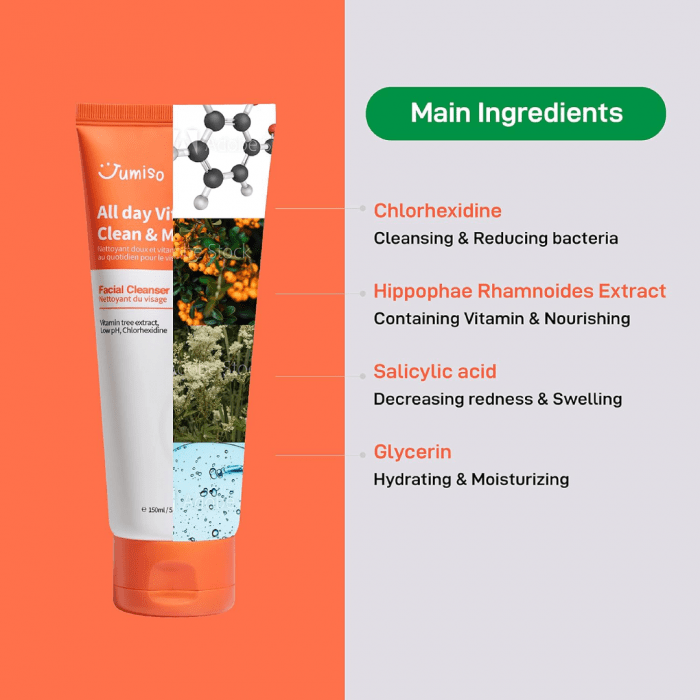 JUMISO All day VITAMIN Clean & Mild Facial Cleanser