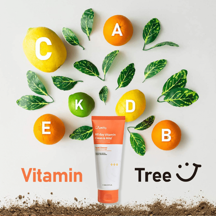 JUMISO All day VITAMIN Clean & Mild Facial Cleanser