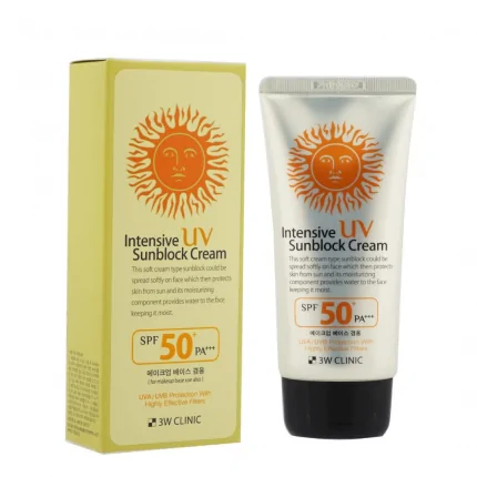 3W Clinic Intensive Uv Sunblock Cream SPF 50 PA+++ 70ml