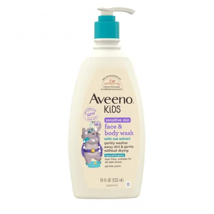 aveeno kids face & body wash 532 ml