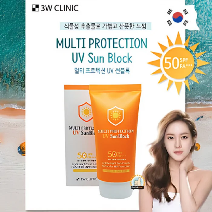 3W Clinic Multi Protection UV Sun Block SPF 50 ,70 ml - Image 2